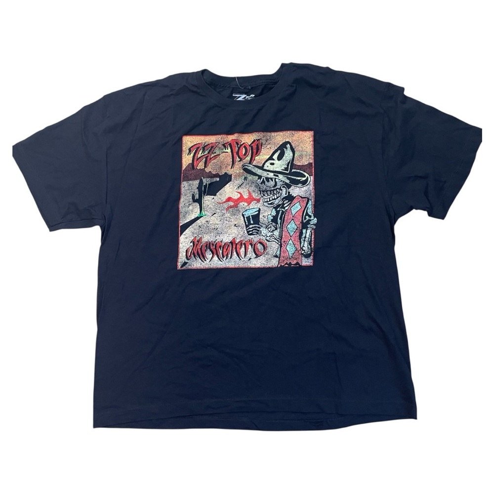 NWT ZZ TOP T-Shirt 2XL Mescalero Skeleton Band Tee Graphic Rock